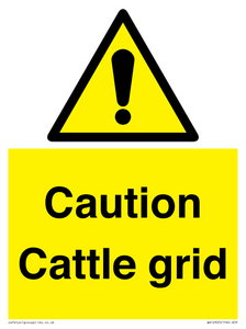 Caution Cattle grid